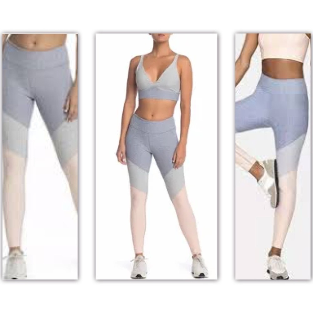 Outdoor Voices Spring 7/8 Dove Rose Quartz Colorblock Compression Leggings M
